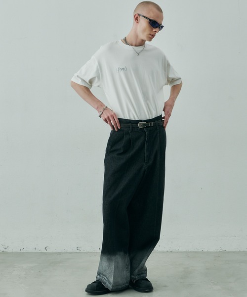 「AIVER」 半袖Tシャツ MEDIUM ブラック メンズ_画像5