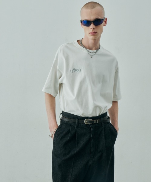 「AIVER」 半袖Tシャツ MEDIUM ブラック メンズ_画像6