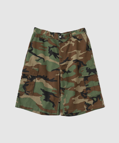 AFB 迷彩 メッシュハーフパンツ M AFB（エーエフビー） ワイドパンツ ハーフパンツ パンツ 短パン WIDE