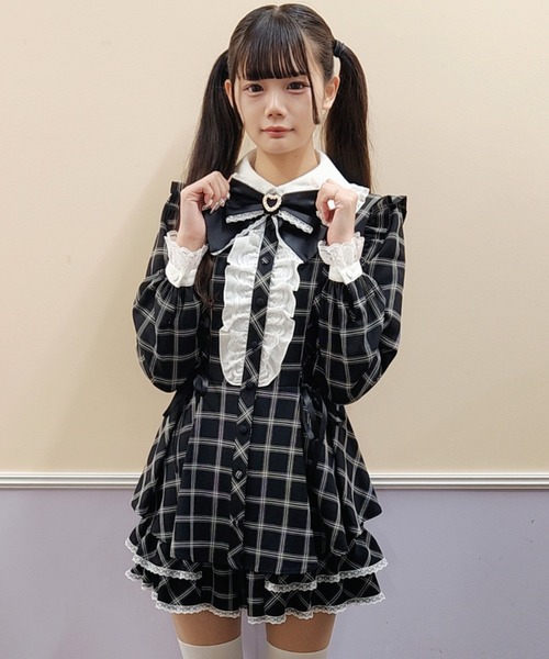 「Secret Honey」 セットアップ MEDIUM ブラックミックス レディース_画像4