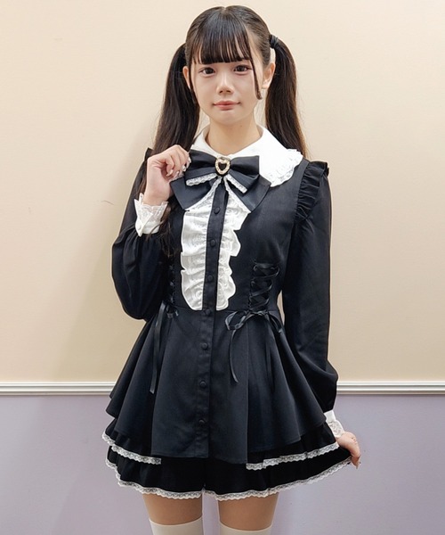 「Secret Honey」 セットアップ MEDIUM ブラックミックス レディース_画像6