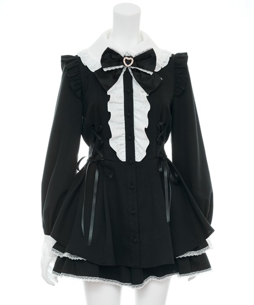「Secret Honey」 セットアップ MEDIUM ブラックミックス レディース_画像8