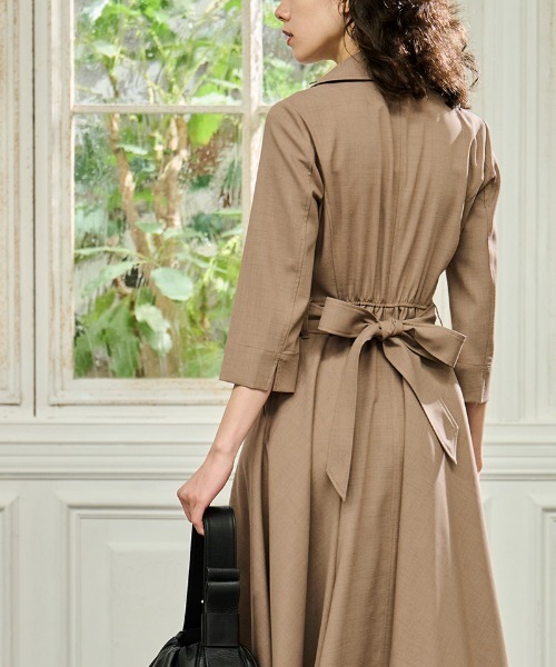【新品タグ付】JENNE ジェンヌ ジョーゼット美ラインシャツワンピース M JENNE」 シャツワンピース MEDIUM ベージュ レディース : ZOZOTOWN