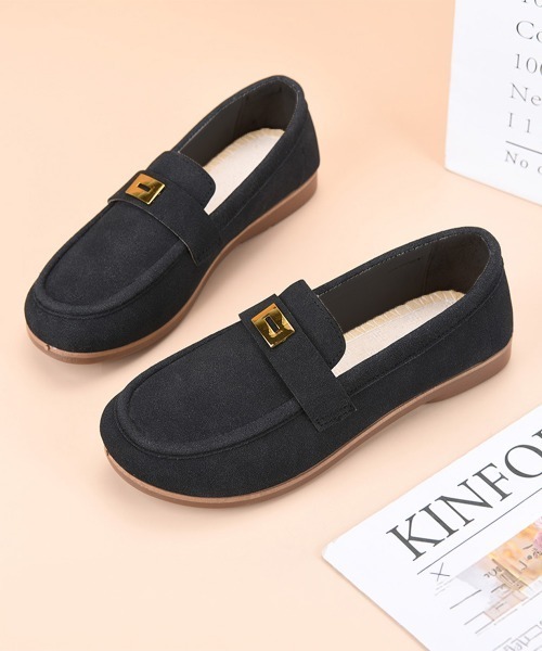 スリッポン モカシンローファー 金具付き レディース レディース | miniministore