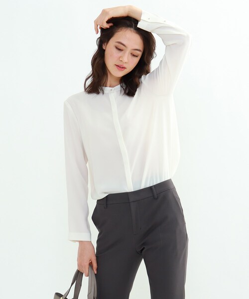 通販 シャツ ブラウス 「L」ストレッチツイルスタンドカラーブラウス ZOZOTOWN PayPayモール店 - 通販 - PayPayモール 通販新作