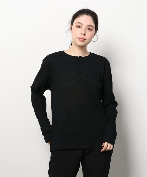 tシャツ 「RDS」ヘンリーネック サーマルロングスリーブTシャツ