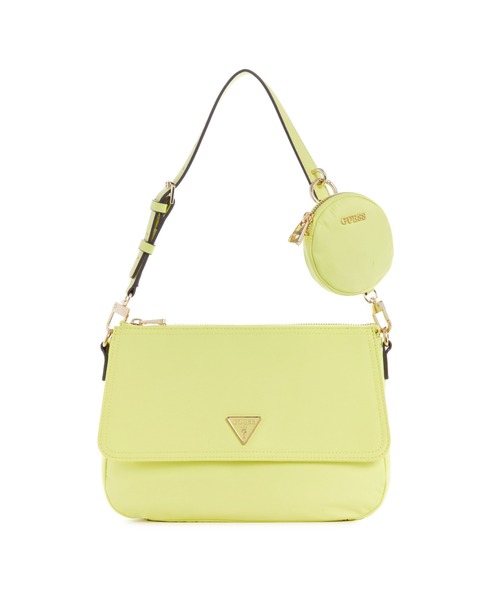 GUESS イエロー ショルダーバッグ GUESS ショルダーバッグ バッグ ECO GEMMA Top Zip Shoulder Bag