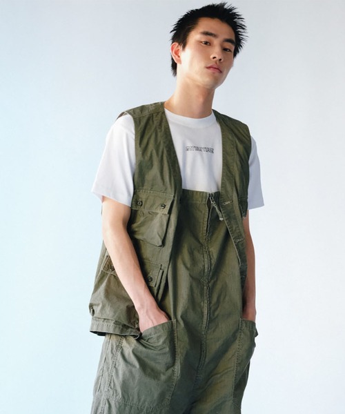 Johnbull（ジョンブル） ベスト ジレ ピグメントツイルミリタリー