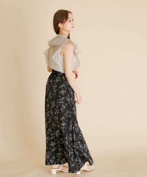 HEYUMM tシャツ シアーラッフルブラウス レディース : ZOZOTOWN