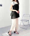 ロング スカート 「新色追加」すっきり見え!ス...の詳細画像4