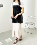 ロング スカート 「新色追加」すっきり見え!ス...の詳細画像5