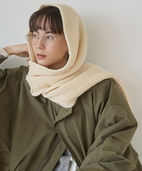ANGIE マフラー ストール リブニットマフラー レディース : ZOZOTOWN