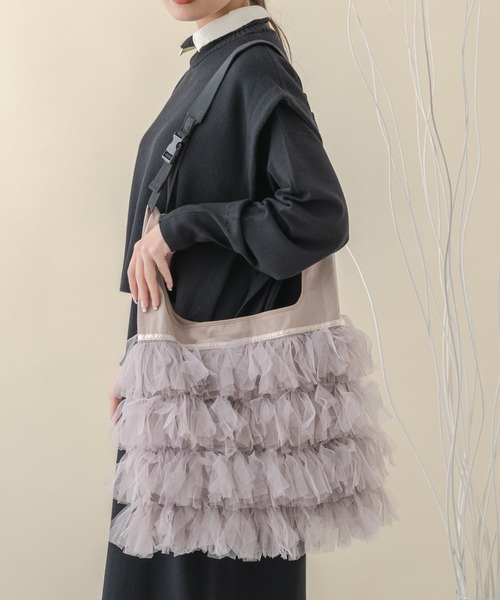 TRANOI トートバッグ TRANOI フリルバッグ レディース