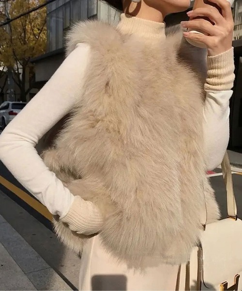 ベスト ジレ 「 ammy. / エイミードット 」 ファー レディース