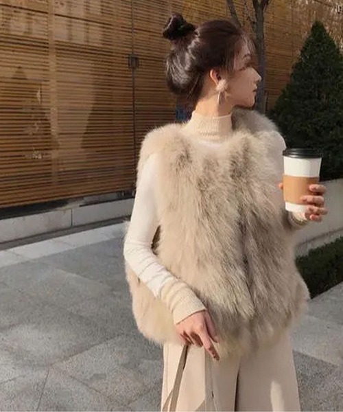 ベスト ジレ 「 ammy. / エイミードット 」 ファー レディース