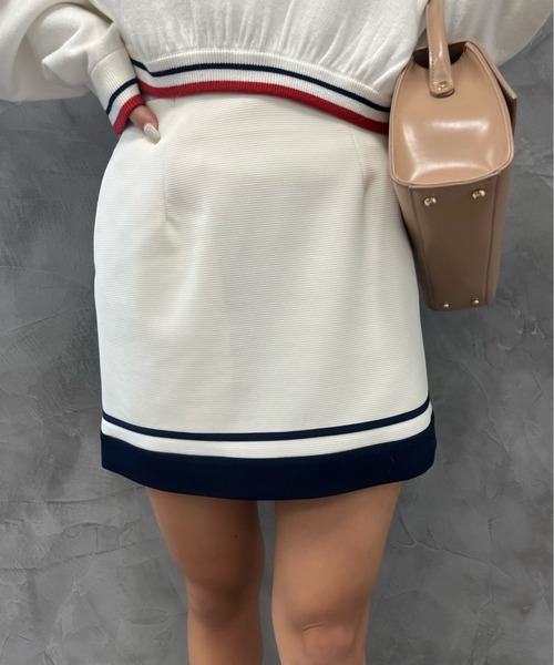 eimy istoire ミニスカート eimy istoire スカート バイカラーミニスカート : ZOZOTOWN