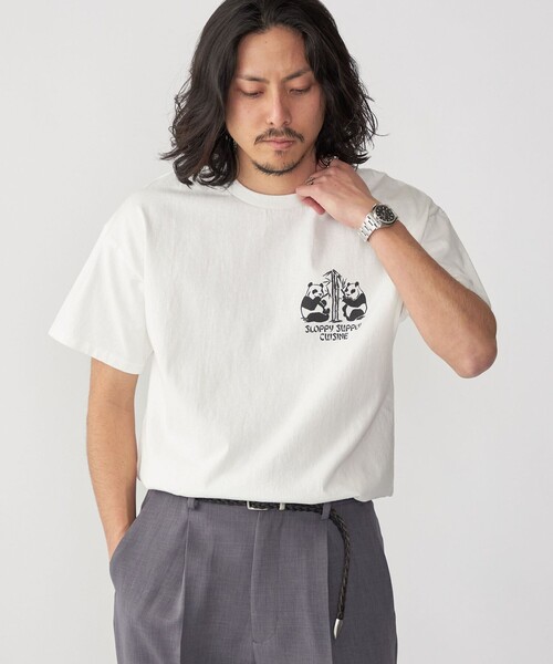 半袖 Tシャツ ロゴ プリント メンズ SHIPS tシャツ 「SHIPS別注」SloppySupply: ロゴ プリント 半袖