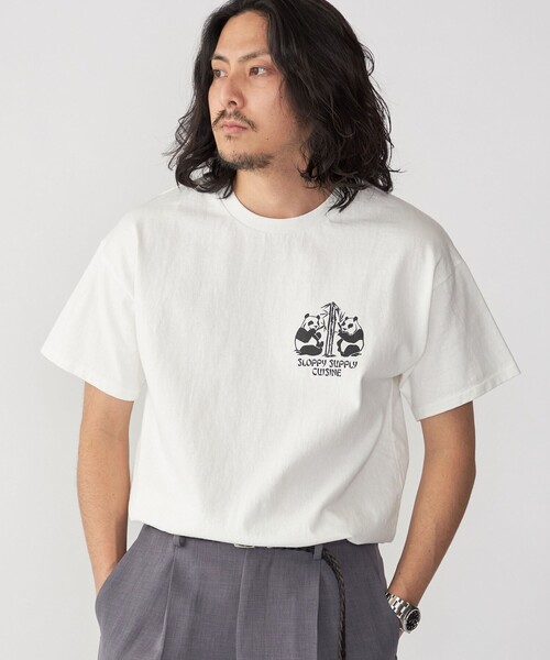 SHIPS tシャツ 「SHIPS別注」SloppySupply: ロゴ プリント 半袖