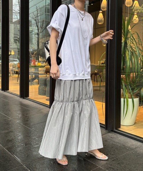 ワンピース ハーフスリーブバックジップドッキングワンピース 