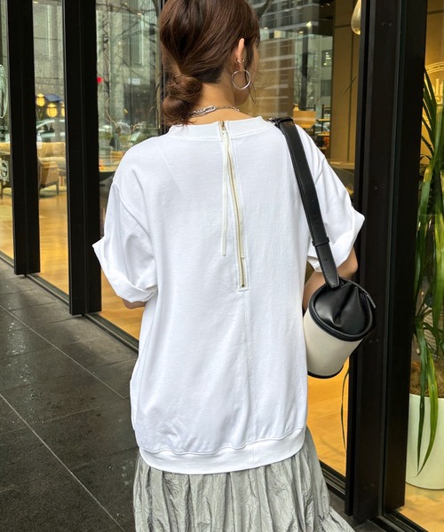 DouDou●ハーフスリーブバックジップドッキングワンピース ハーフスリーブバックジップドッキングワンピース | DOUDOU