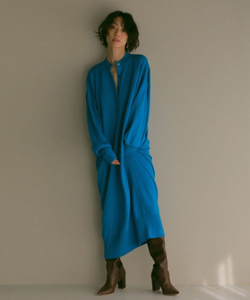 ETRE TOKYO」 ニットワンピース FREE ネイビー レディース 
