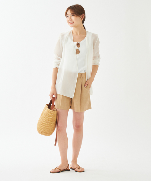 リネン ベージュ ジャケット LIGHT ほぼ未使用✨24SS✨Plage M ベージュ系）のフリマアイテム一覧 ・ Plage（ノーカラージャケット ジャケット・アウター