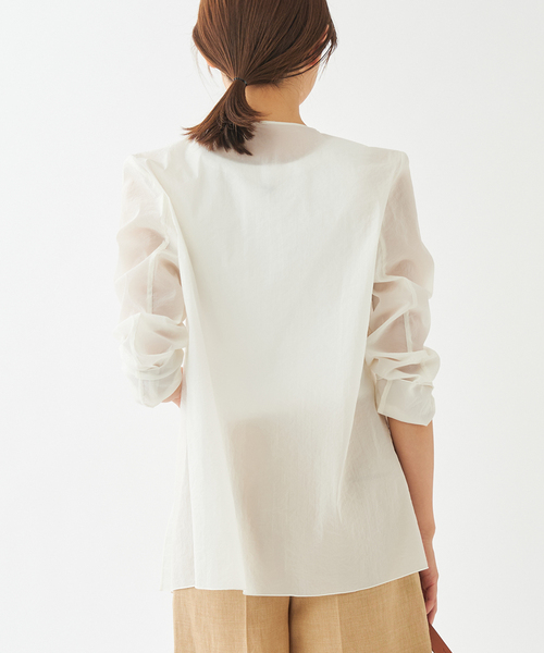 plage（プラージュ） ジャケット ノーカラージャケット Sheer