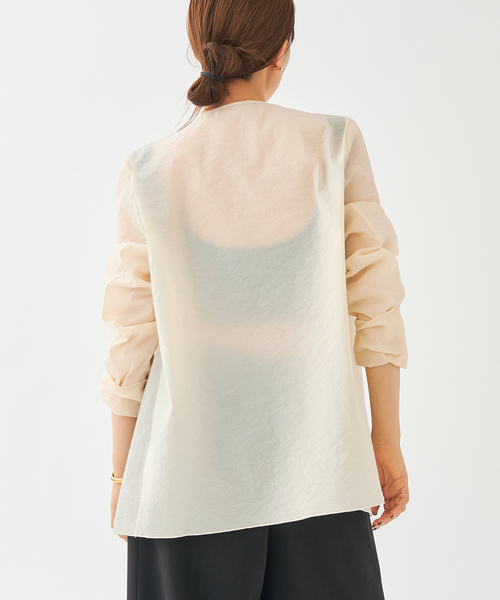plage（プラージュ） ジャケット ノーカラージャケット Sheer