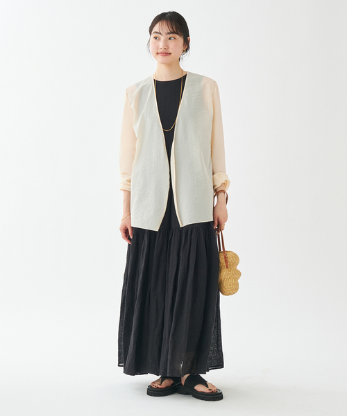 plage（プラージュ） ジャケット ノーカラージャケット Sheer