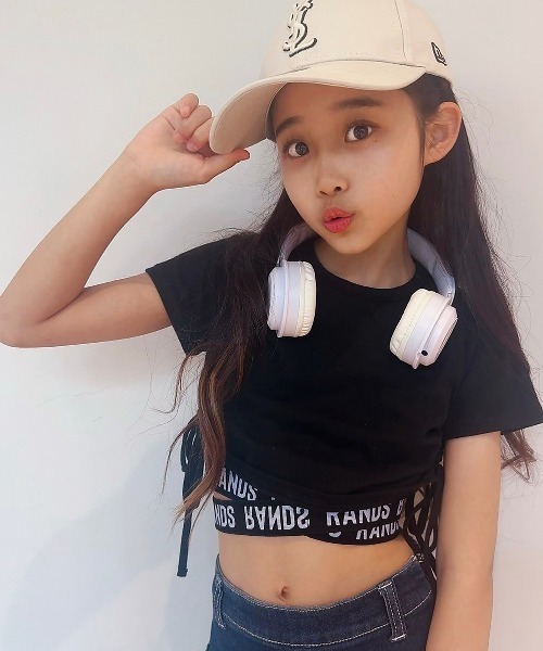 RandS tシャツ ギャザーストリングT 半袖 キッズ 子供服 女の子 
