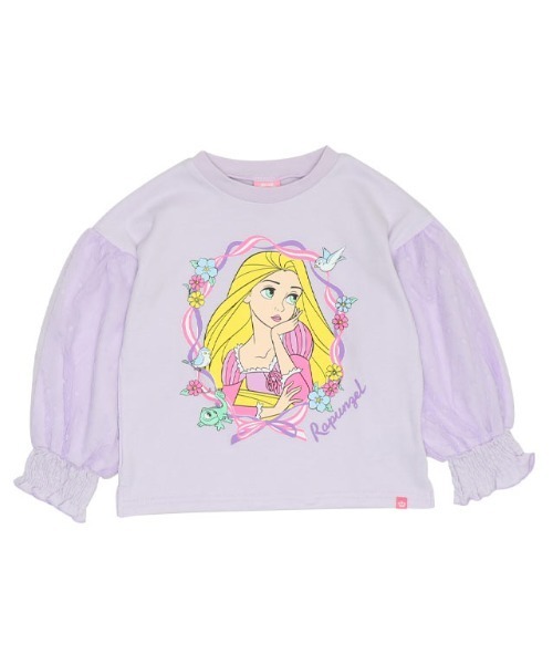 Disney tシャツ ディズニー プリンセス/チュール袖 ロンT 9689K