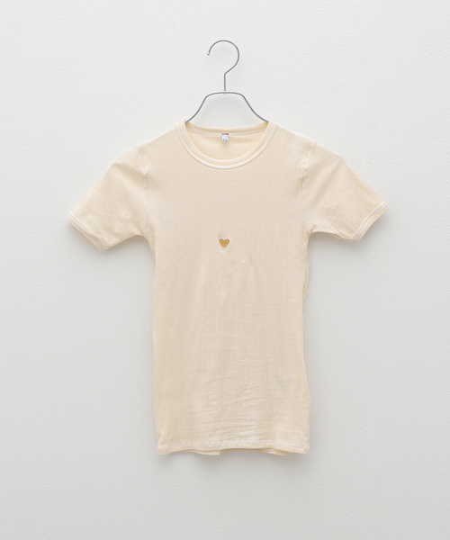 tシャツ 「BASERANGE/ベースレンジ」HEART SHORT SLEEVE：Tシャツ レディース