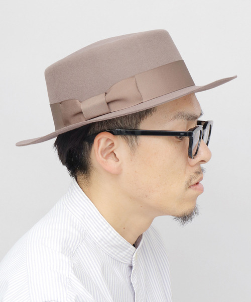 フェルト帽子/カンカン帽 フェルトハット カンカン帽 帽子 フェルトカンカン帽 キッズハット