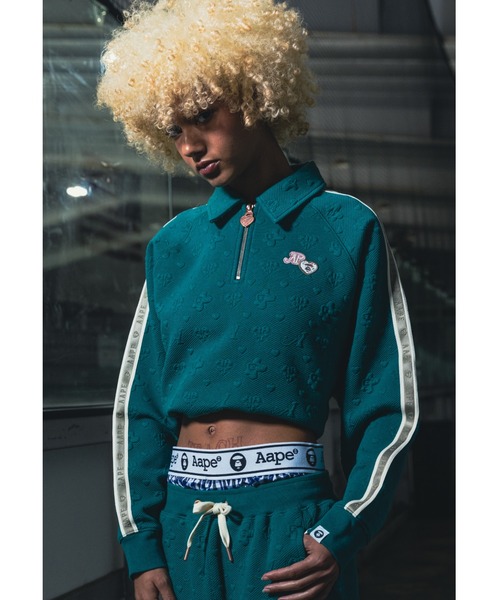 トレーナー スウェット AAPE SWEAT レディース AAPE BY A BATHING APE トレーナー スウェット HALF ZIP SWEAT