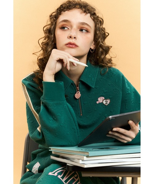 トレーナー スウェット AAPE ZIP UP SWEAT レディース AAPE BY A BATHING APE トレーナー スウェット HALF ZIP SWEAT