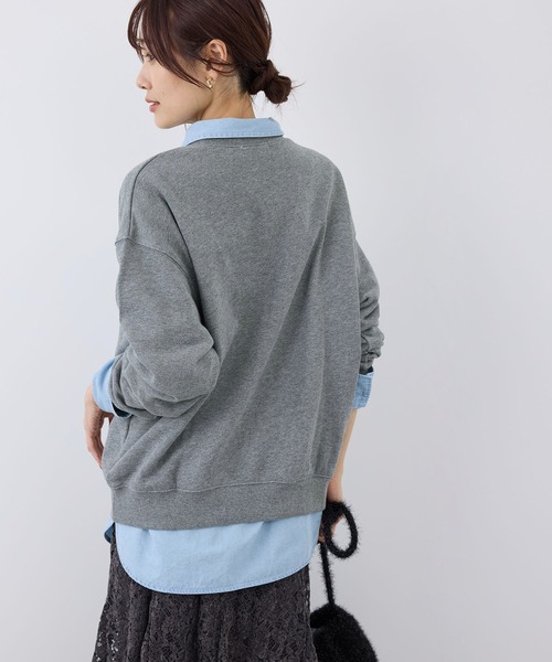 リヴドロワFEMME プリント チャコールグレー スウェット極美品 リヴドロワFEMME プリント チャコールグレー スウェット極美品