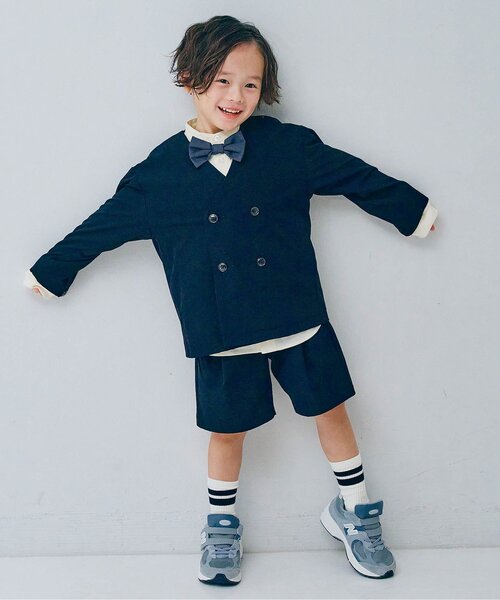 ブラウス シャツ 「フォーマル対応/ジュニア対応」蝶ネクタイ付きバンドカラーシャツ キッズ 子供服 男の子 女の子 | p.premier | 09