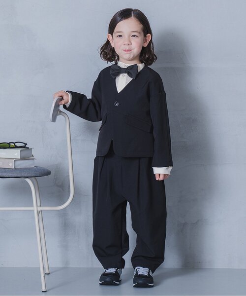 ブラウス シャツ 「フォーマル対応/ジュニア対応」蝶ネクタイ付きバンドカラーシャツ キッズ 子供服 男の子 女の子 | p.premier | 10