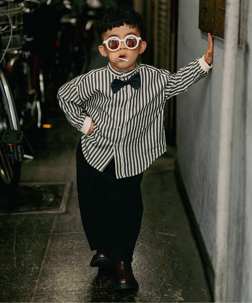 ブラウス シャツ 「フォーマル対応/ジュニア対応」蝶ネクタイ付きバンドカラーシャツ キッズ 子供服 男の子 女の子 | p.premier | 03