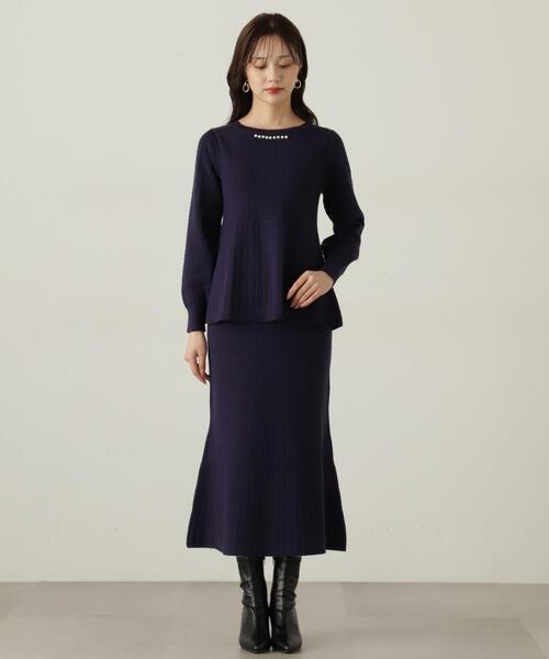 安心/国内発送!!【HOBBS】ワンピース×ケープ◇洗練セットアップ PROPORTION BODY DRESSING ワンピース ケーブルニット