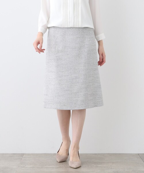 INDIVI スカート 春SALE！「洗える」ストレッチツィ―ド