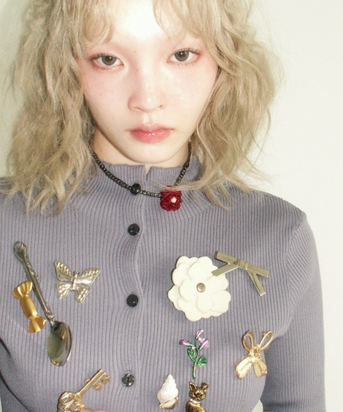 musubore（ムスボレ） チョーカー 「 select 」red flower bees choker