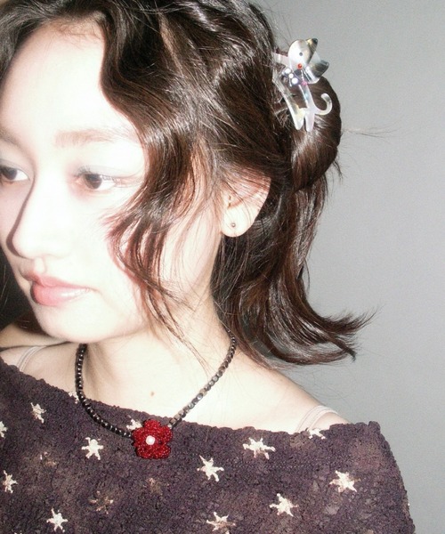 musubore（ムスボレ） チョーカー 「 select 」red flower bees choker