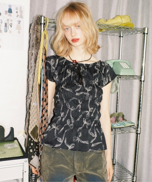 musubore（ムスボレ） チョーカー 「 select 」red flower bees choker