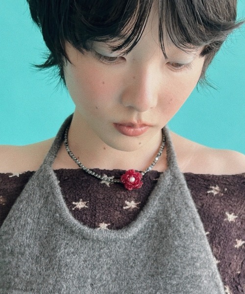 musubore（ムスボレ） チョーカー 「 select 」red flower bees choker