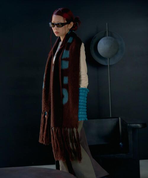 THE GOODLAND MARKET マフラー ストール cwtch RWS Wool fringe Scarf