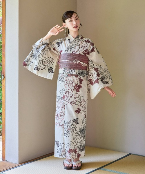 hinari×utatane浴衣セット hinari 浴衣 × utatane浴衣セット 紫陽花 レディース : ZOZOTOWN