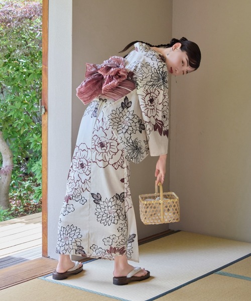 hinari 浴衣 × utatane浴衣セット 牡丹 レディース : ZOZOTOWN