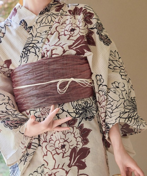 hinari 浴衣 × utatane浴衣セット 牡丹 レディース : ZOZOTOWN