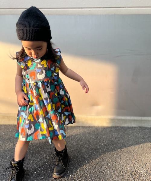 Saaページ　ワンピース　110 120 TARKER ワンピース 幾何学柄ワンピース キッズ 子供服 女の子